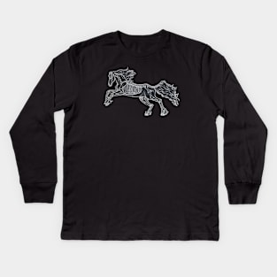 X-Ray Horse Kids Long Sleeve T-Shirt